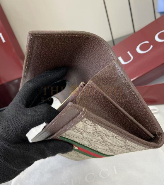 Gvc*1 Ophidia Long Wallet GG Svp*me Canvas Leather Trim Brown Size 19×10×3.5cm Master Quality