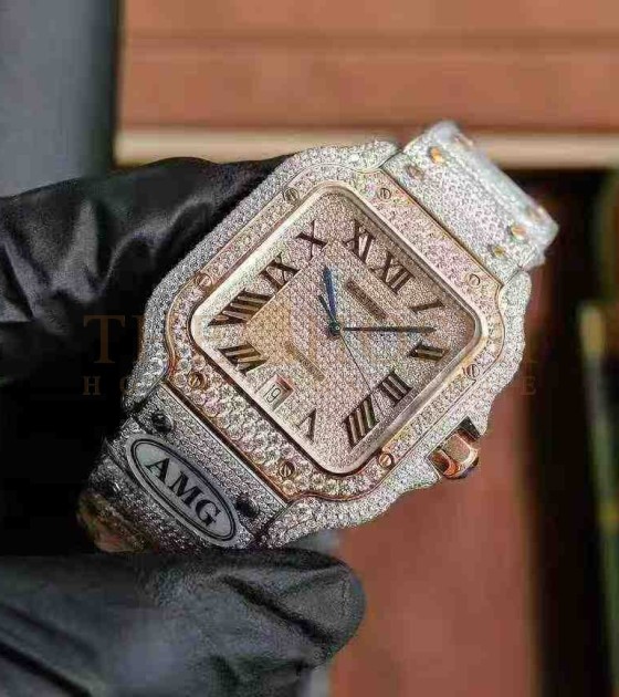 Ca*t1er Santos de Ca*t1er Automatic Watch D1am0nd Beze 41.9×31.5 mm 100m