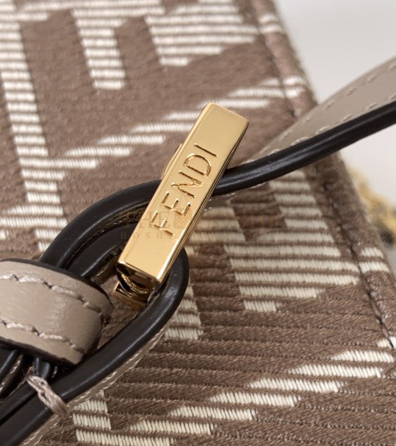 F**di Baguette Bag FF Jacquard Fabric 21cm