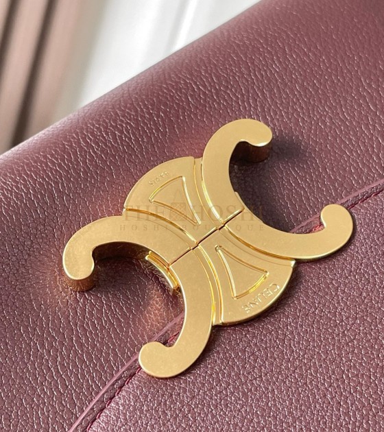 Ce1i*e Teen Nino Soft Calfskin Shoulder Bag Triomphe Gold Hardware 20x13x8cm  Master Quality