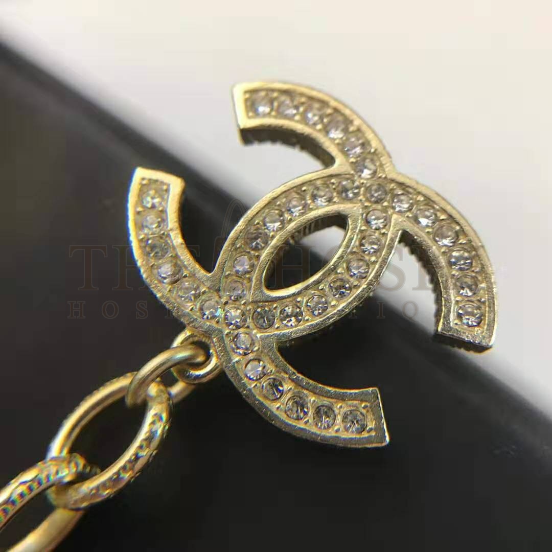 Ch**el Women Necklace in Metal Glass Pearls &amp; Diamantés-White Master Quality