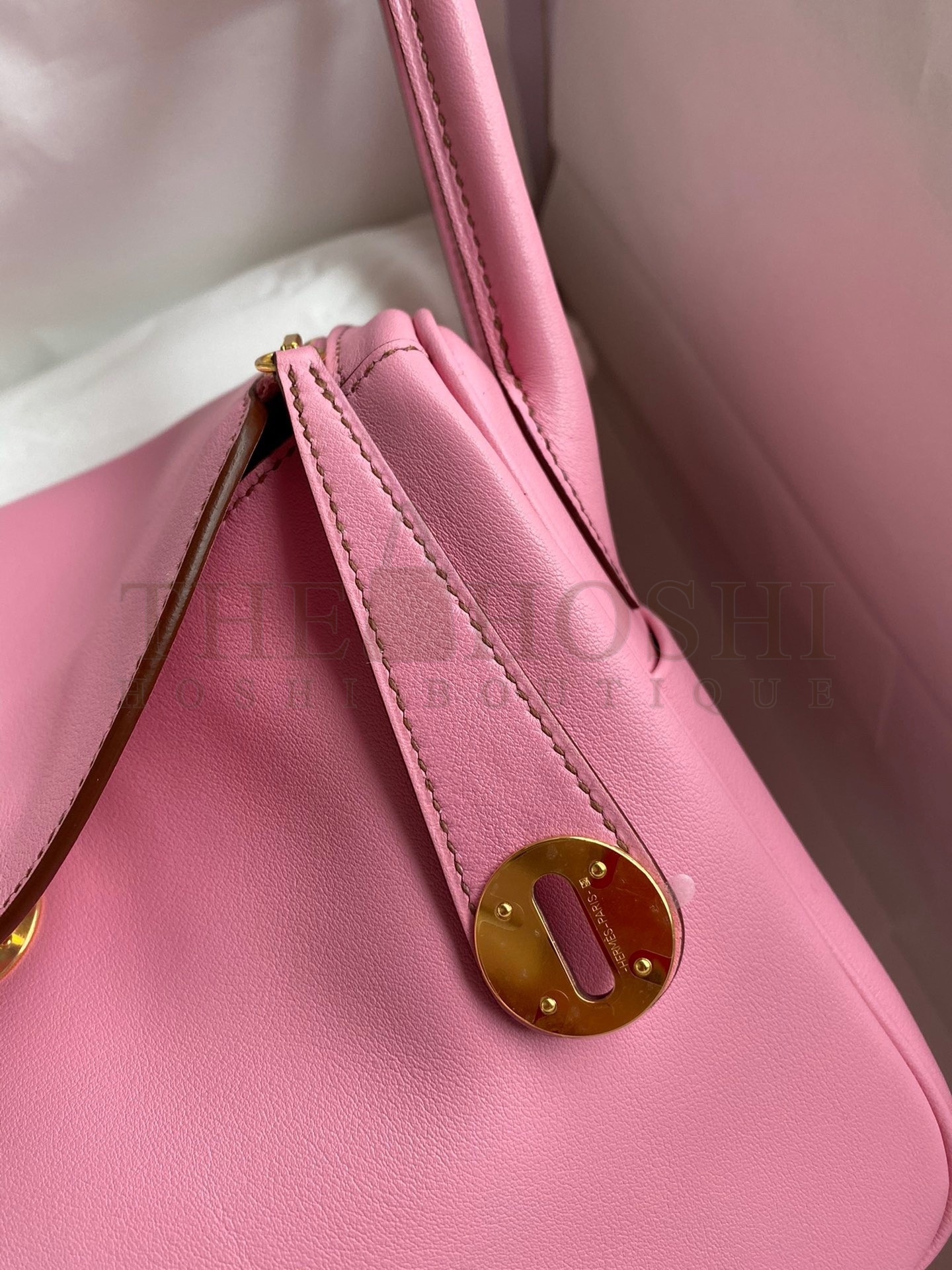 H**me5 Lindy 26 Handmade Bag In Rose Confetti Swift Calfskin Master Quality