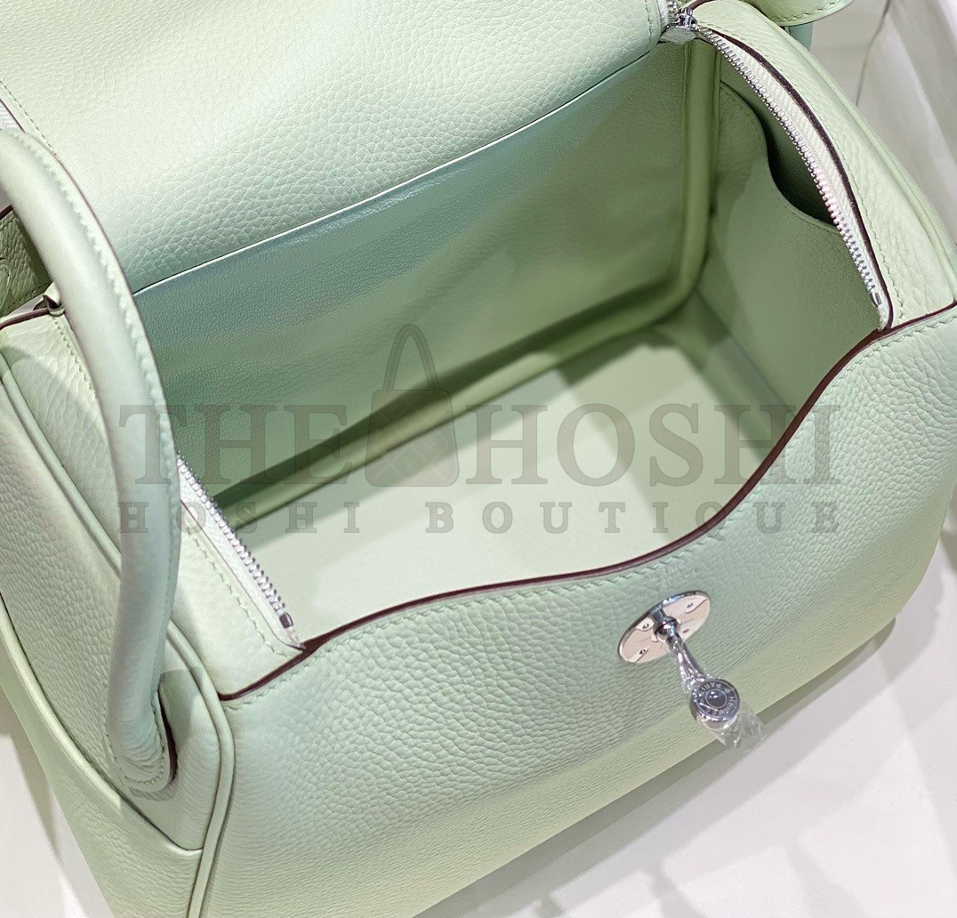H**me5 Lindy 26cm Bag In Vert Fizz Clemence Leather GHW Master Quality