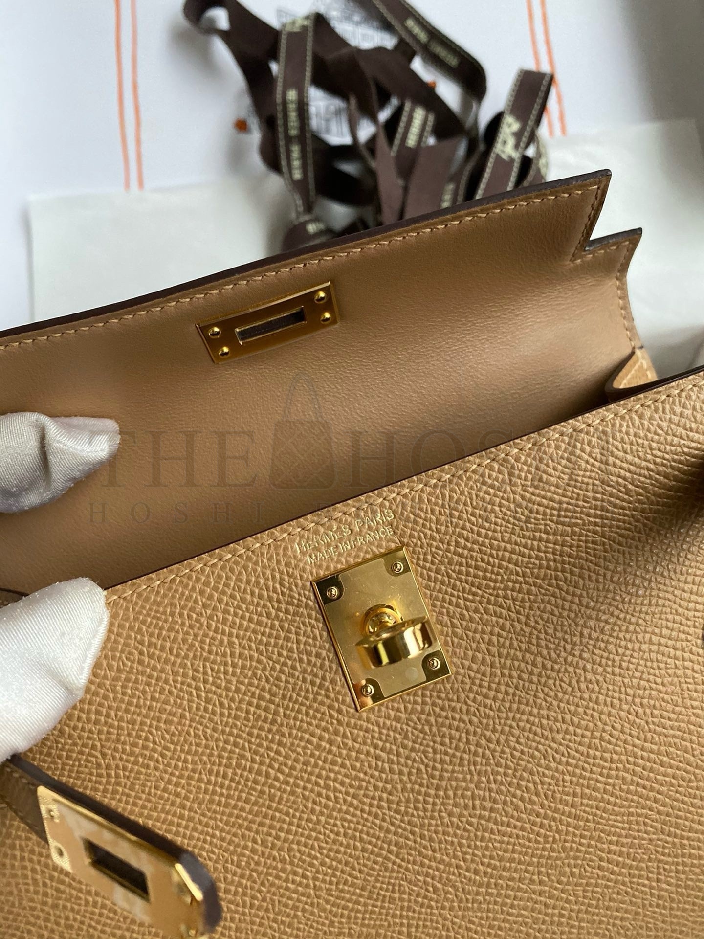 H**me5 Kelly Mini II Sellier Handmade Bag In Chai Epsom Calfskin Master Quality