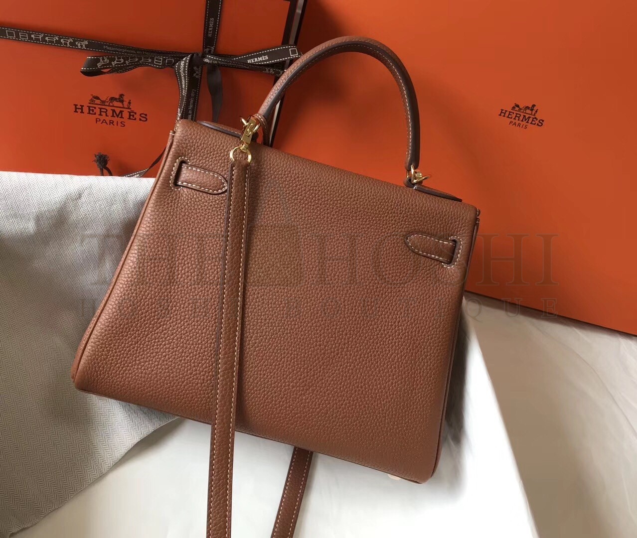 H**me5 Brown Clemence Kelly 28cm Bag Master Quality