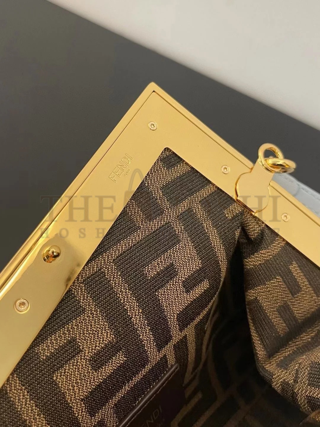 F**di First Medium Bag In Light Blue Nappa Leather Master Quality