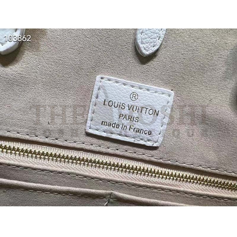 L0vis Vvtt0n LV Women OnTheGo MM Tote Bag Green Printed Embossed Grained Cowhide Master Quality