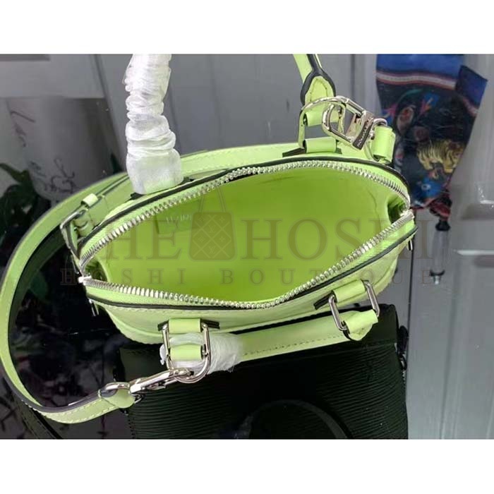 L0vis Vvtt0n LV Women Nano Alma Handbag Vert Noto Green Epi Grained Cowhide Leather Master Quality