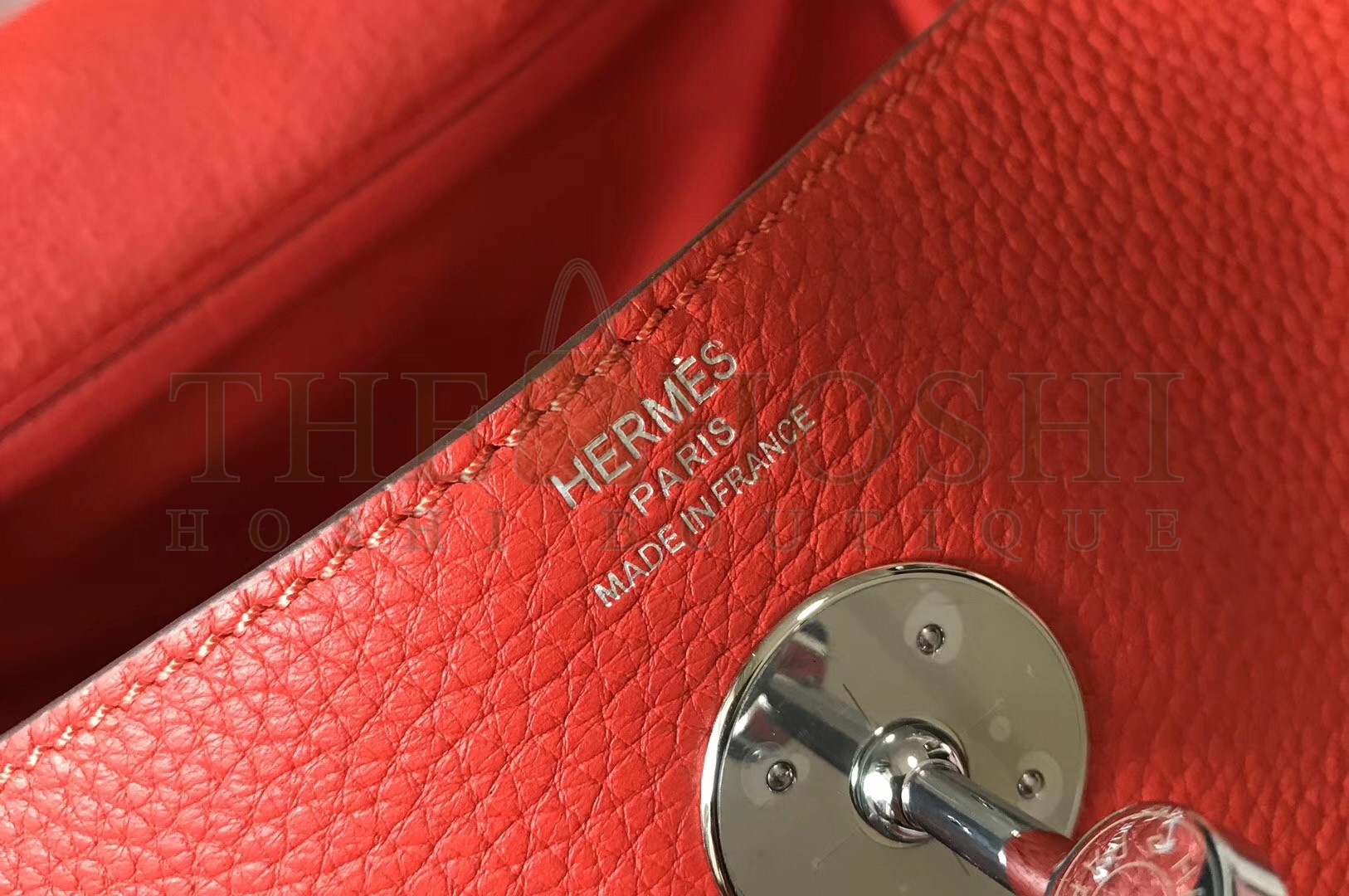 H**me5 Lindy 26cm Bag In Red Clemence With PHW Master Quality