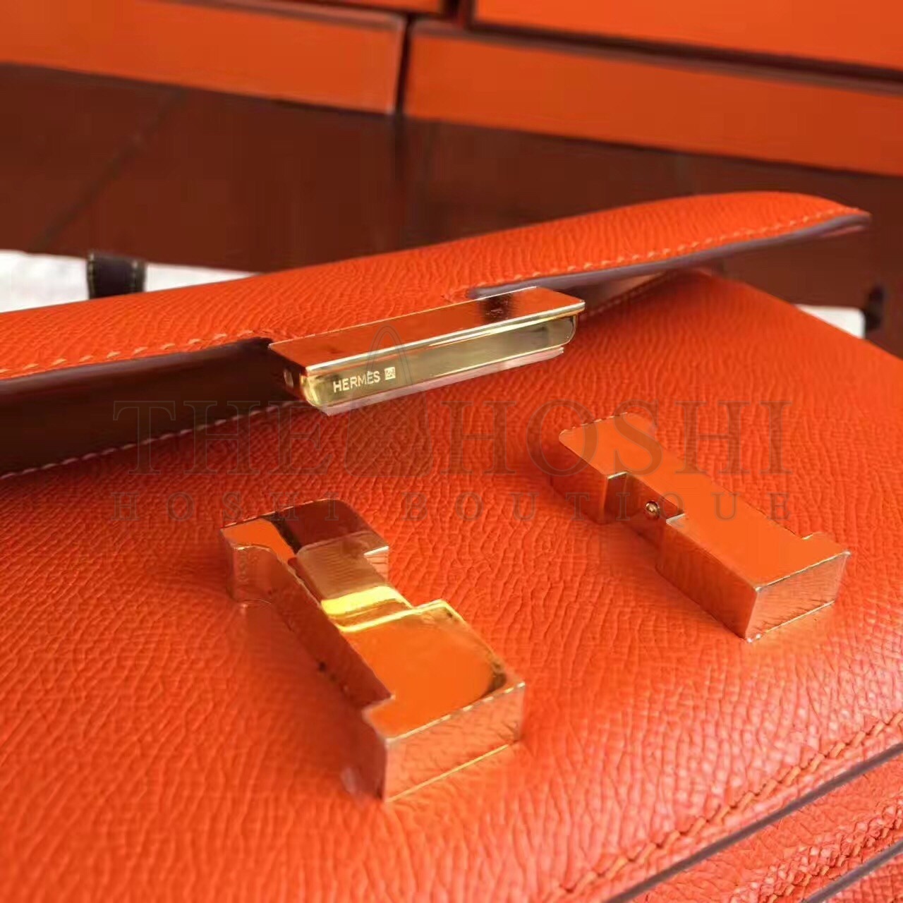 H**me5 Orange Epsom Constance Elan 25cm Bag Master Quality