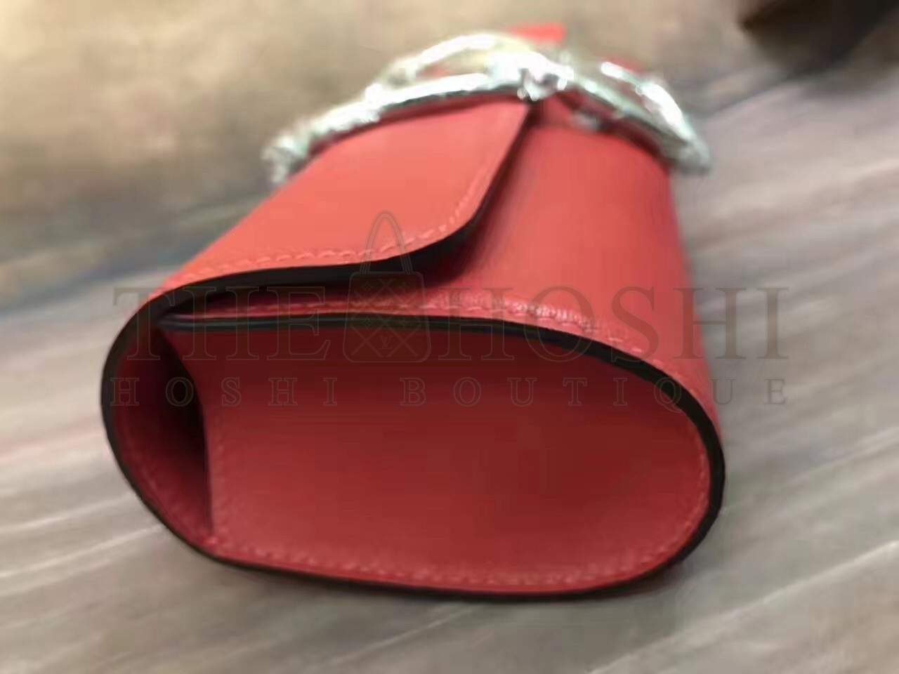 H**me5 Handmade Egee Clutch In Red Swift Leather Master Quality