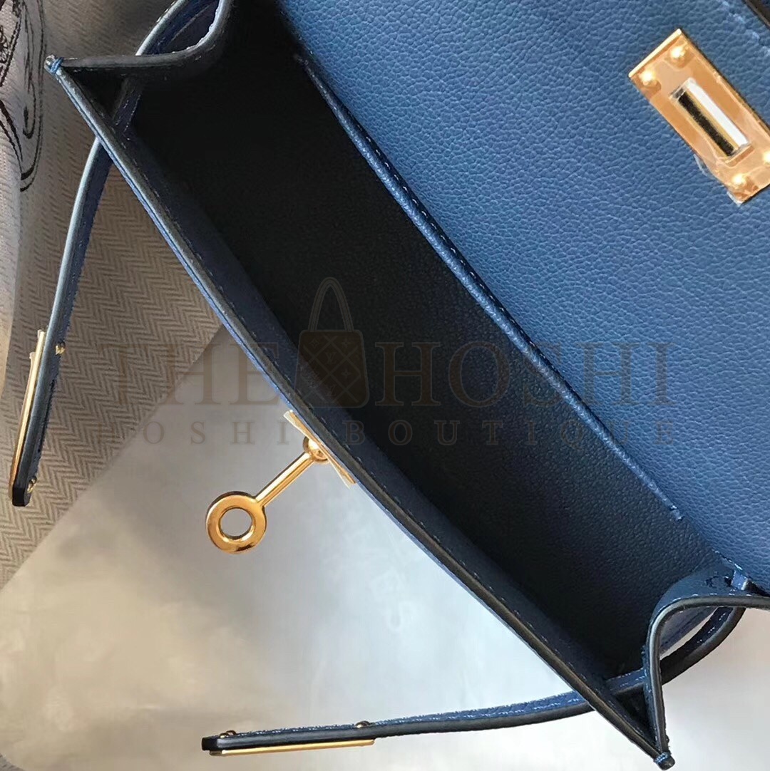 H**me5 Kelly Mini II Bag In Blue Agate Epsom Leather Master Quality