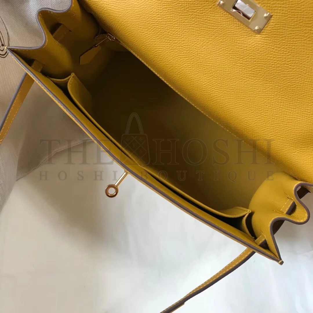 H**me5 Kelly 28cm Sellier Bag in Yellow Epsom Calfskin GHW Master Quality