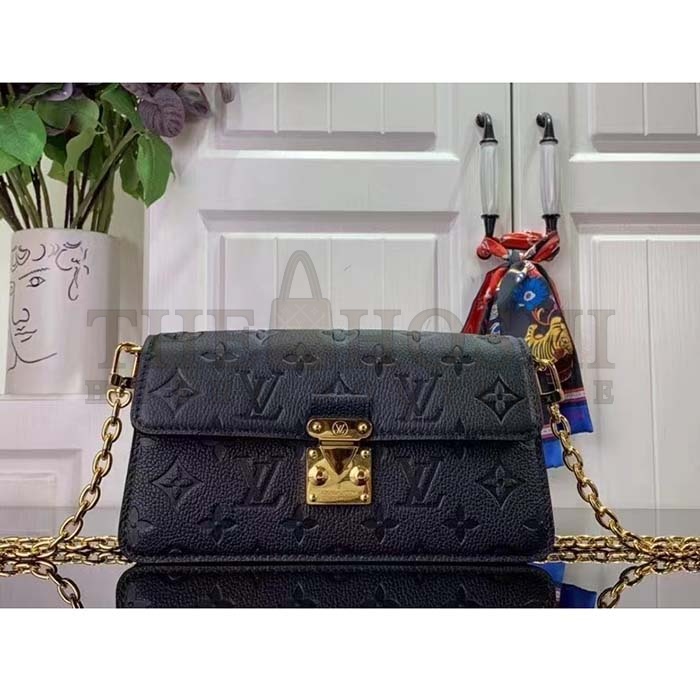 L0vis Vvtt0n LV Women Wallet On Chain Métis Black Monogram Empreinte Embossed S*pple Grained Cowhide Leather Master Quality