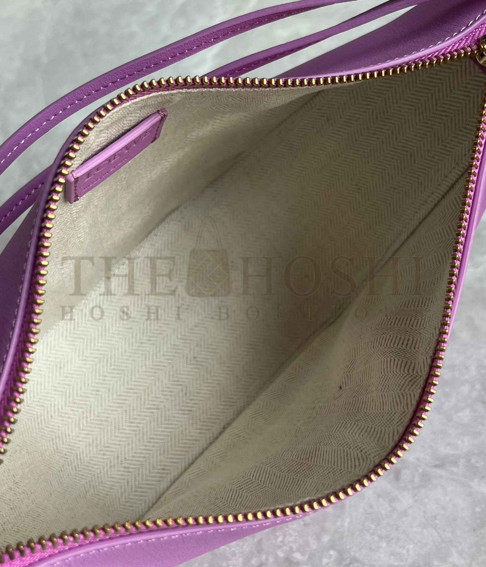 L0ew* Mini Hammock Hobo Bag in Rockrose Calfskin Master Quality