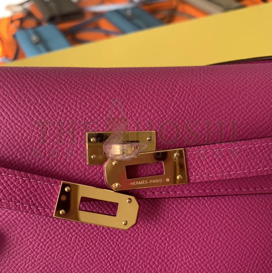 H**me5 Kelly Classique To Go Wallet In Magnolia Epsom Calfskin Master Quality