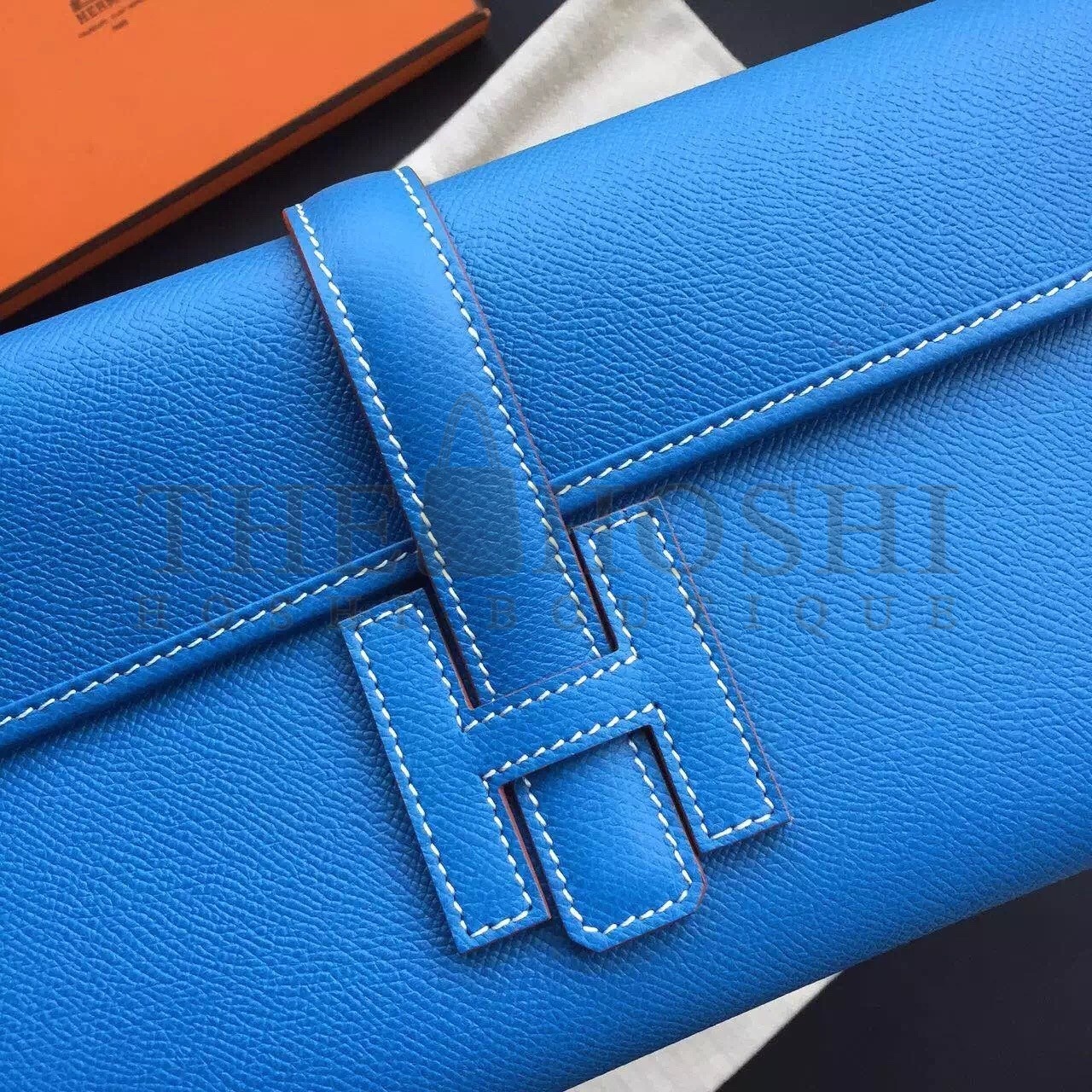 H**me5 Blue Epsom Jige Elan 29 Clutch Bag Master Quality