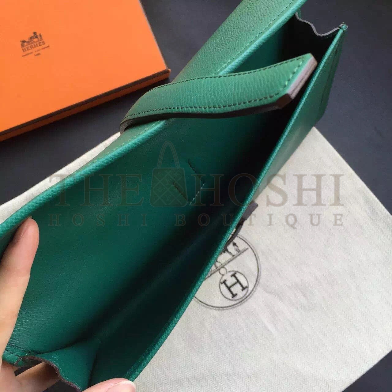 H**me5 Malachite Epsom Jige Elan 29 Clutch Bag Master Quality