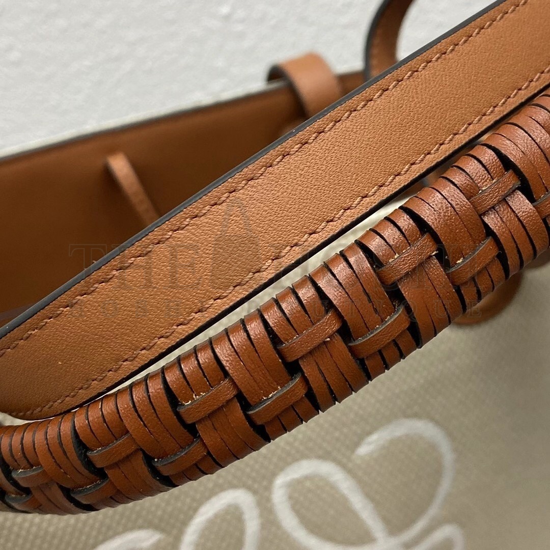 L0ew* Small Anagram Tote In Jacquard and Calfskin Master Quality