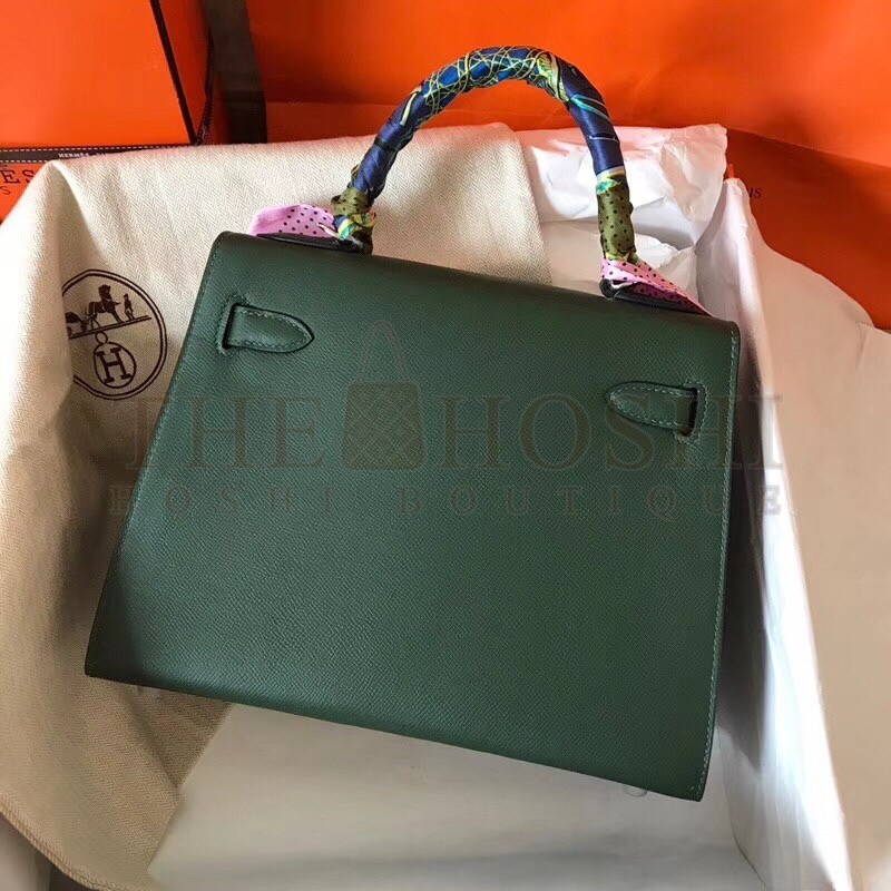 H**me5 Vert Anglais Epsom Kelly 28cm Handmade Bag Master Quality
