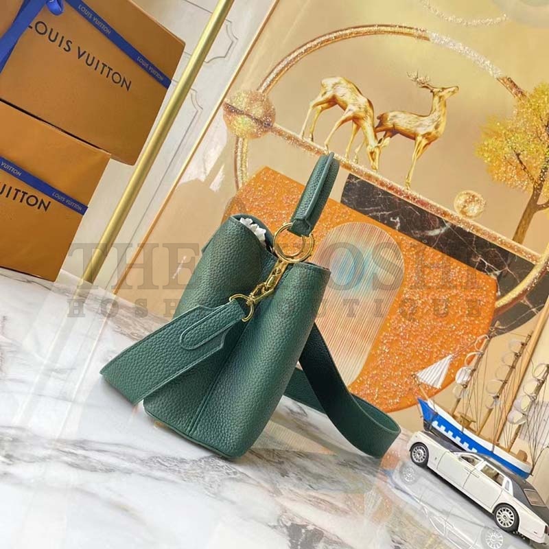 L0vis Vvtt0n LV Women Capucines BB Handbag Green Taurillon Leather Master Quality