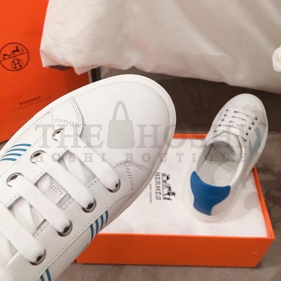 H**me5 Avantage Sneakers In White/Mykonos Calfskin Master Quality