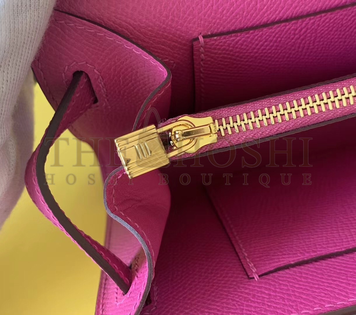 H**me5 Kelly Classique To Go Wallet In Magnolia Epsom Calfskin Master Quality