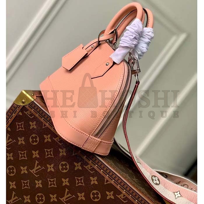 L0vis Vvtt0n LV Women Alma BB Handbag Rose Trianon Pink Epi Grained Cowhide Leather Master Quality