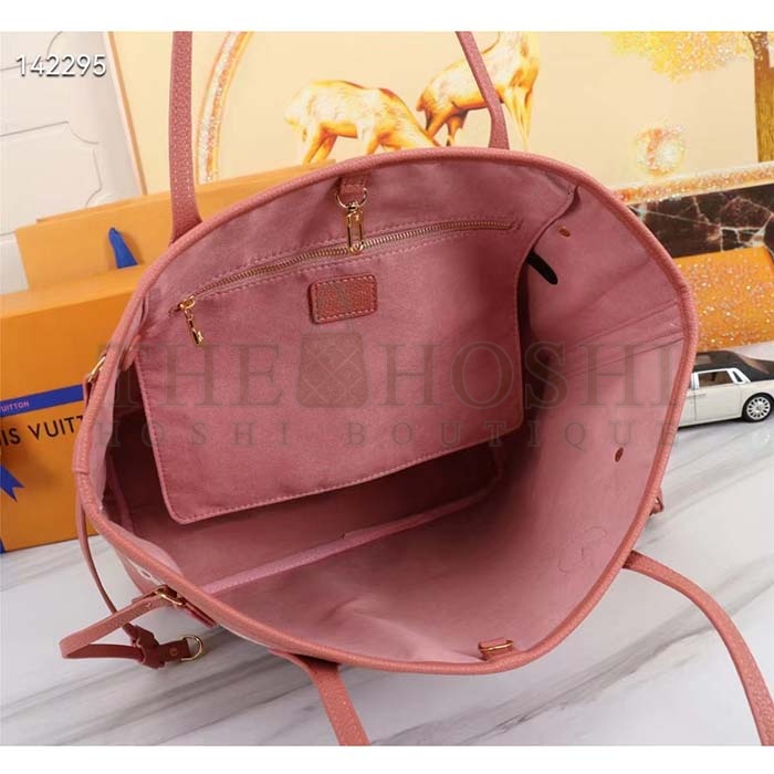 L0vis Vvtt0n LV Women Neverfull MM Tote Cream Monogram Coated Canvas Cowhide Leather Master Quality