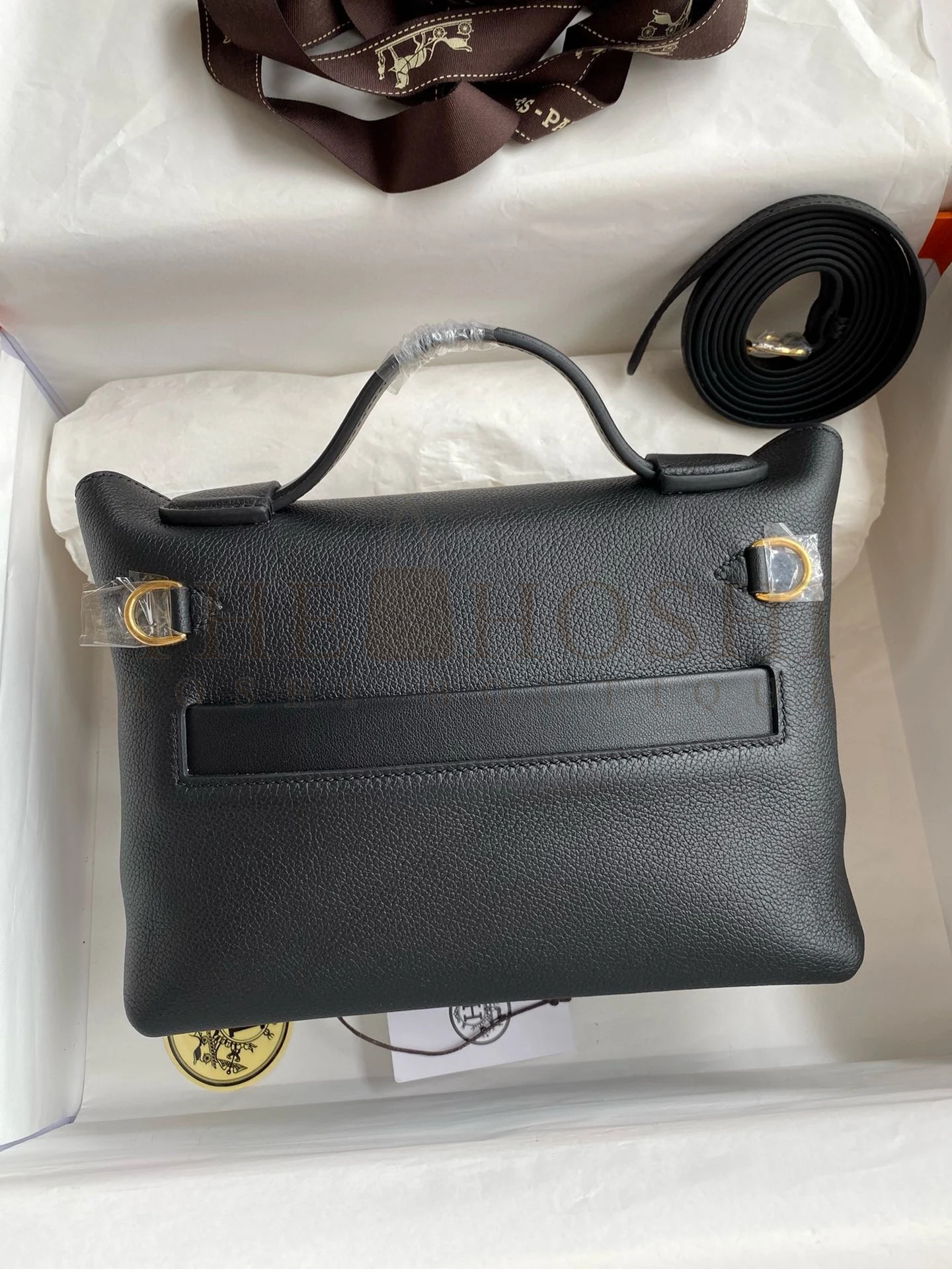 H**me5 24/24 Mini 21 Handmade Bag in Black Evercolor Leather Master Quality