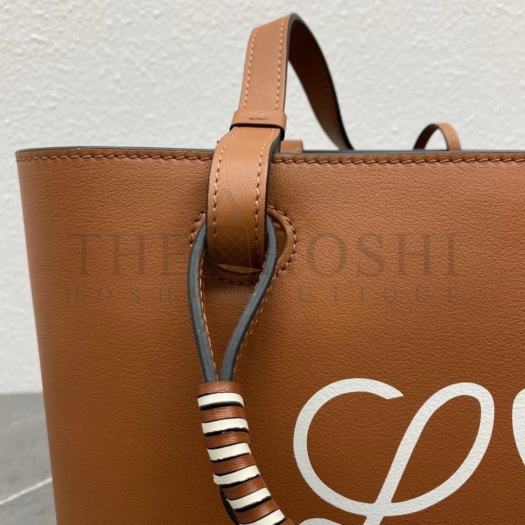 L0ew* Small Anagram Tote In Brown Calfskin Master Quality