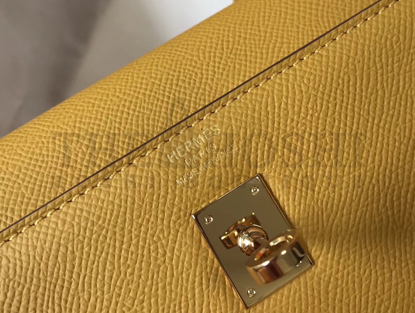 H**me5 Kelly 25cm Sellier Bag In Yellow Epsom Leather Master Quality
