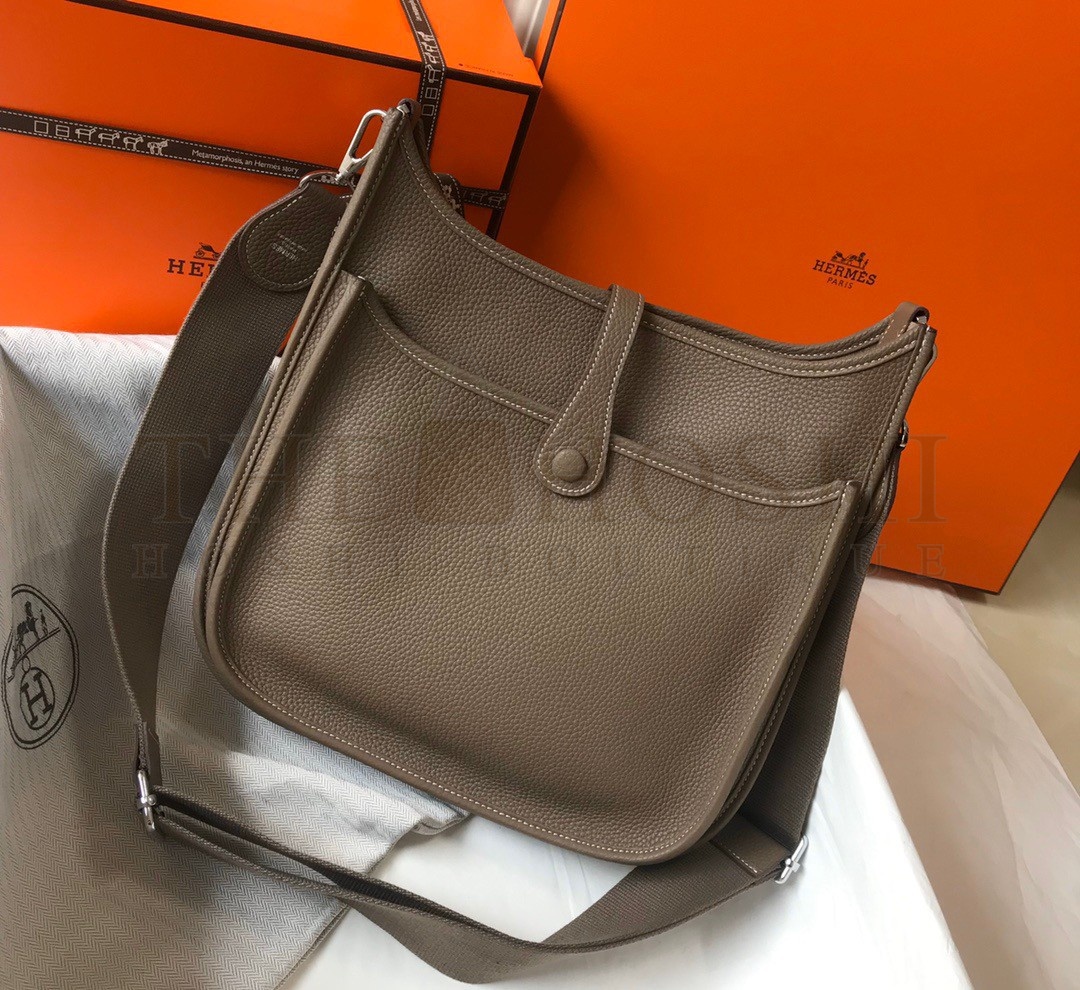 H**me5 Evelyne III 29 Bag In Taupe Clemence Leather Master Quality