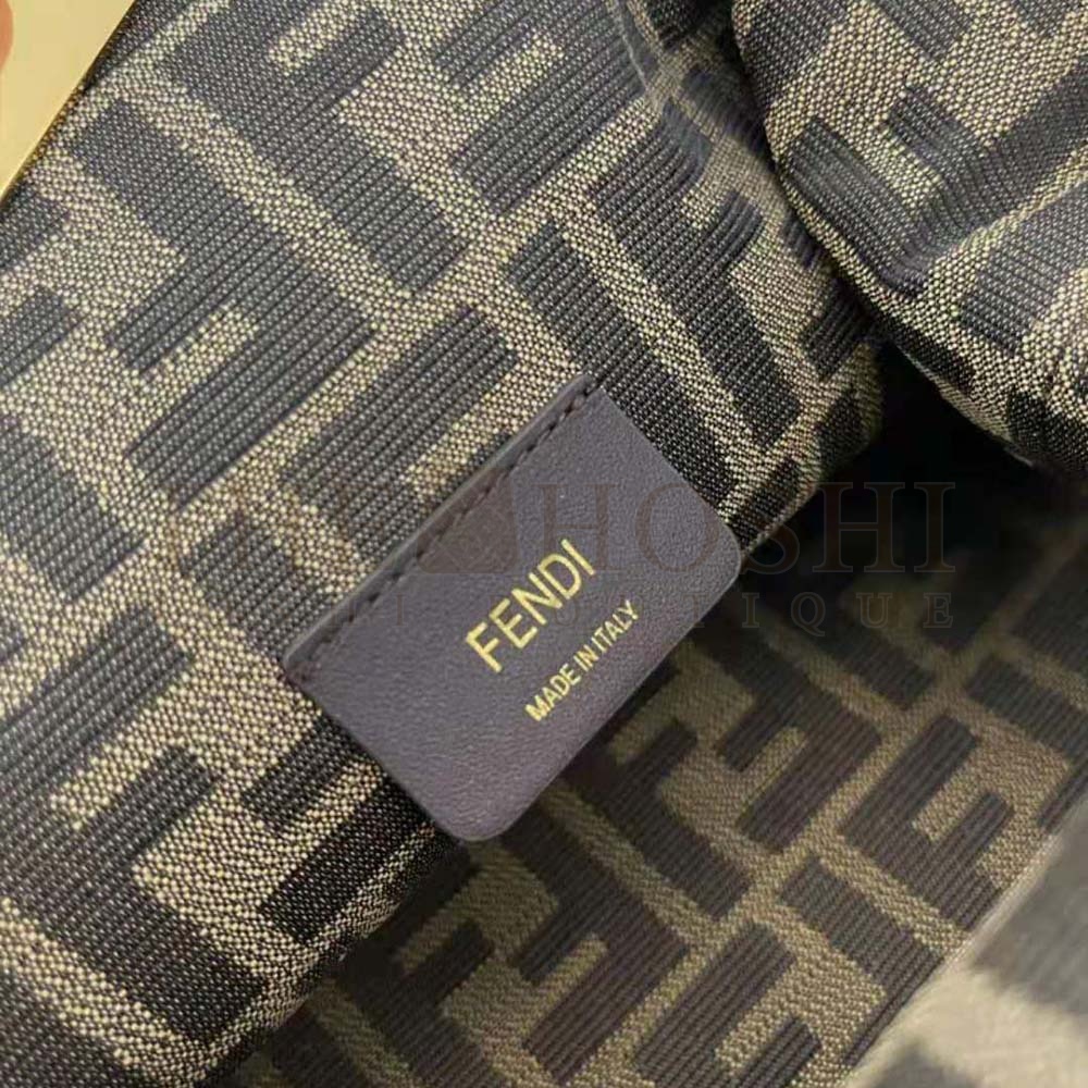 F**di Women First Small Beige Leather Bag with Exotic Details Master Quality