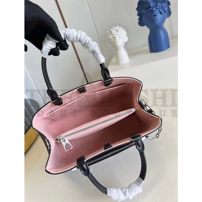 L0vis Vvtt0n LV Women Marelle Tote MM Gold Black Epi Grained Cowhide Master Quality