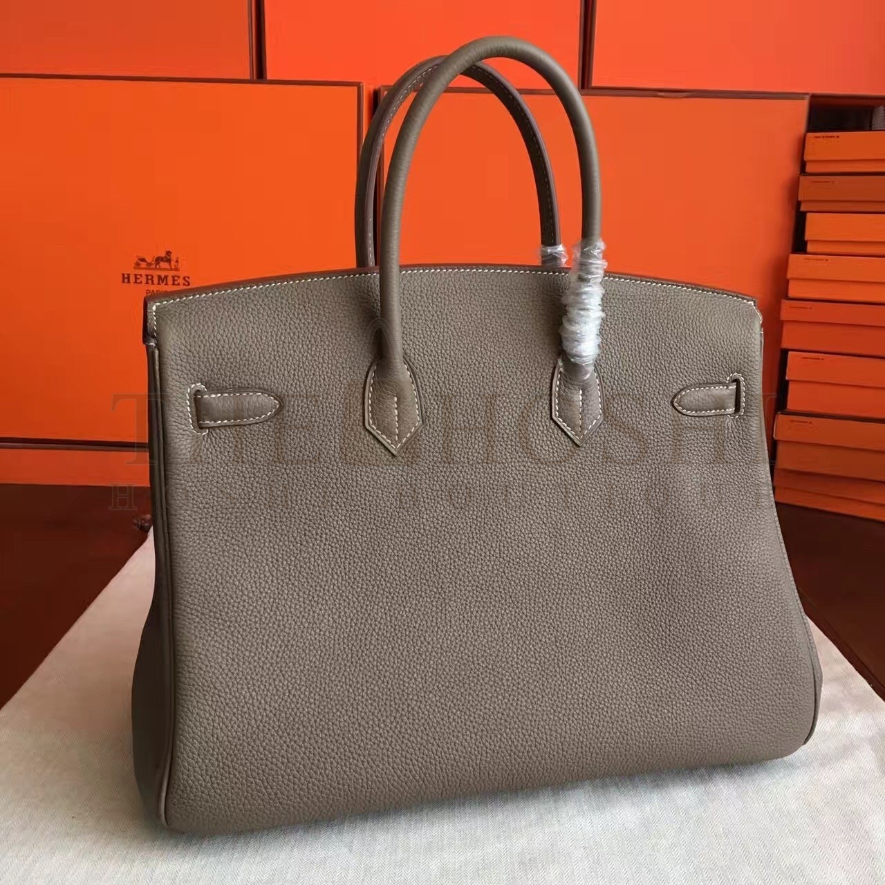 H**me5 Etoupe Clemence Birkin 40cm Handmade Bag Master Quality