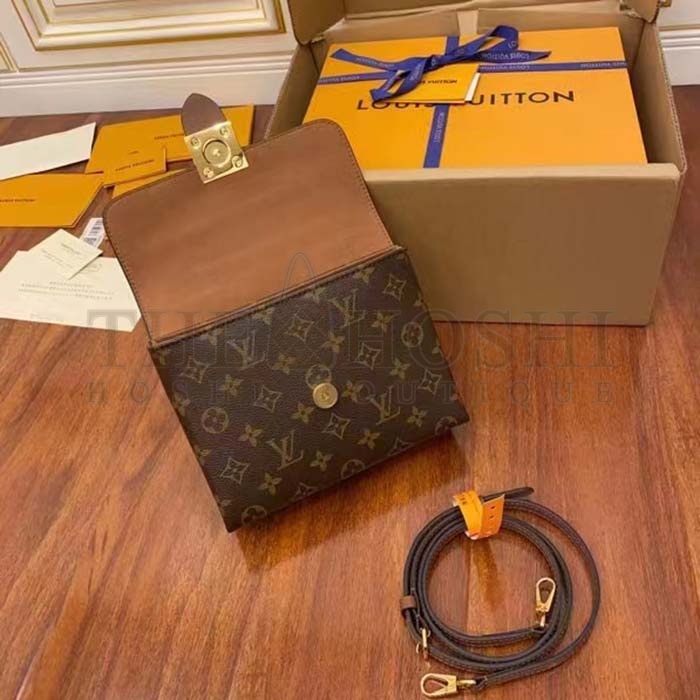 L0vis Vvtt0n LV Women Locky BB Bag Brown Monogram Coated Canvas Smooth Cowhide Master Quality