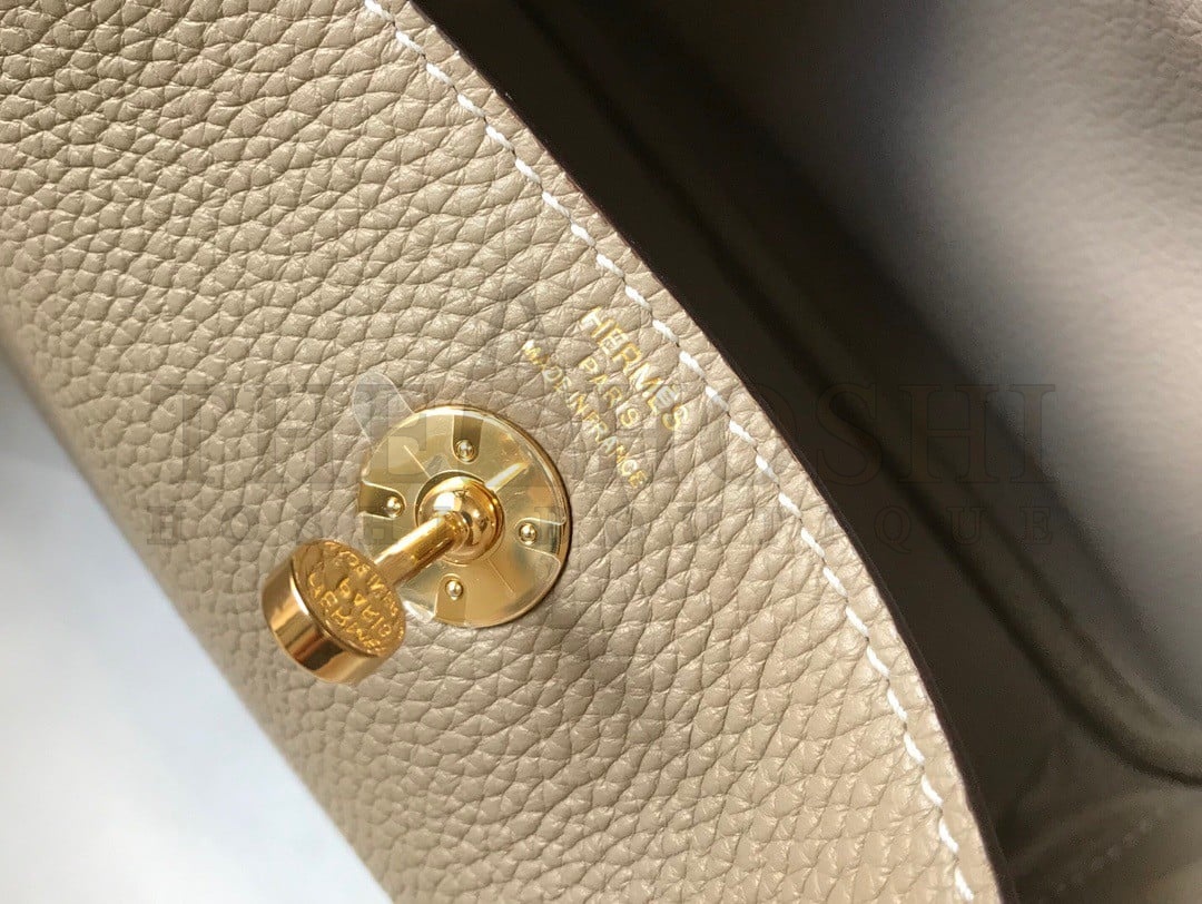 H**me5 Lindy Mini Bag In Gris Tourterelle Clemence Leather GHW Master Quality