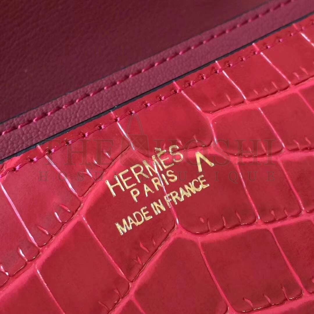 H**me5 Red Constance MM 24cm Crocodile Bag Master Quality