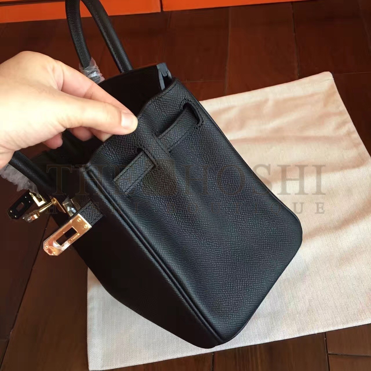 H**me5 Black Birkin 25cm Epsom Handmade Bag Master Quality