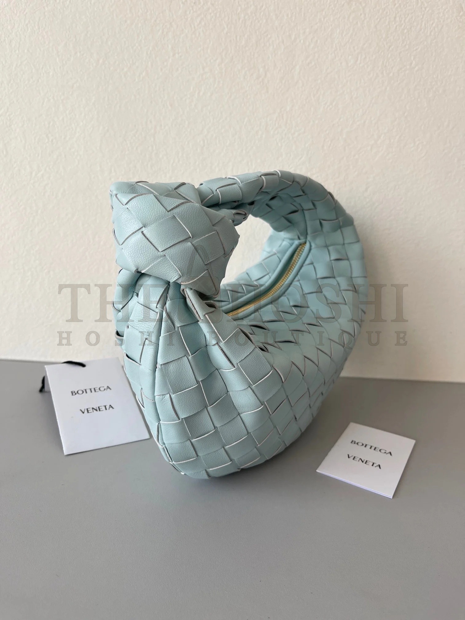 B0tt*ga Ven*ta BV Jodie Mini Bag In Teal Washed Intrecciato Lambskin Master Quality