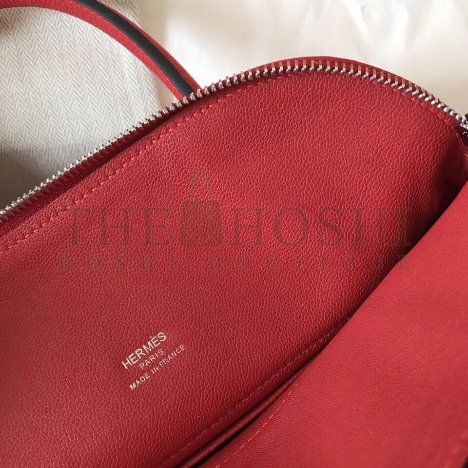 H**me5 Red Clemence Bolide 27cm Handmade Bag Master Quality