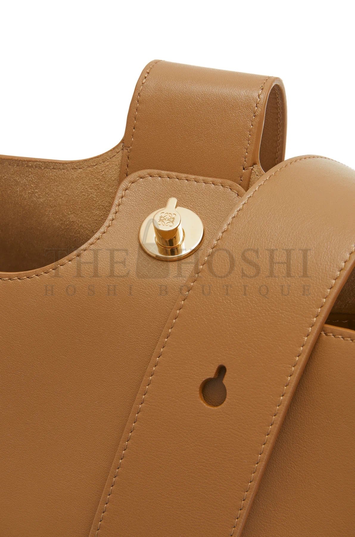 L0ew* real leather bag Natural Pebble Mini Leather Bucket Bag Master Quality