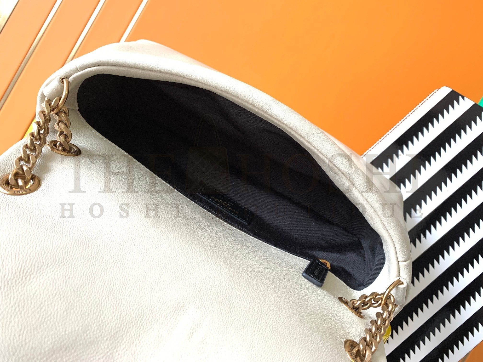 Sa1nt Lau*nt Calypso Shoulder Bag In White Lambskin Master Quality