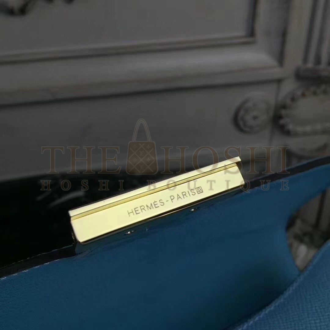 H**me5 Blue Atoll Constance MM 24cm Epsom Leather Bag Master Quality