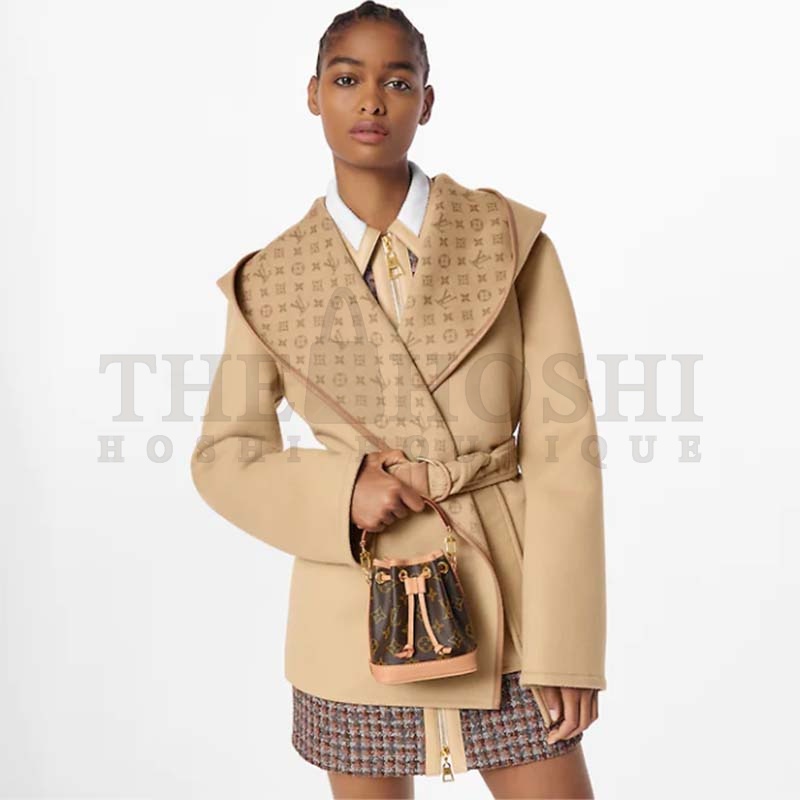 L0vis Vvtt0n LV Women Nano Noé Bucket Bag Monogram Coated Canvas Brown Master Quality