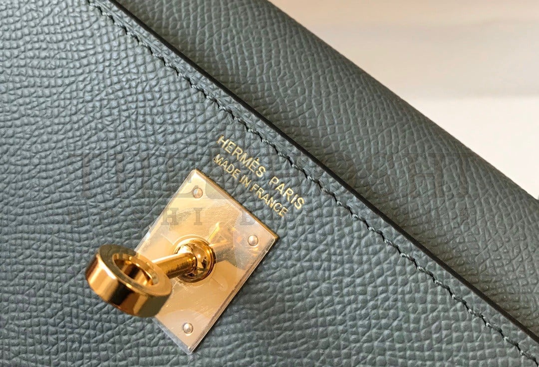 H**me5 Kelly Mini II Sellier Bag In Vert Amande Epsom Leather GHW Master Quality