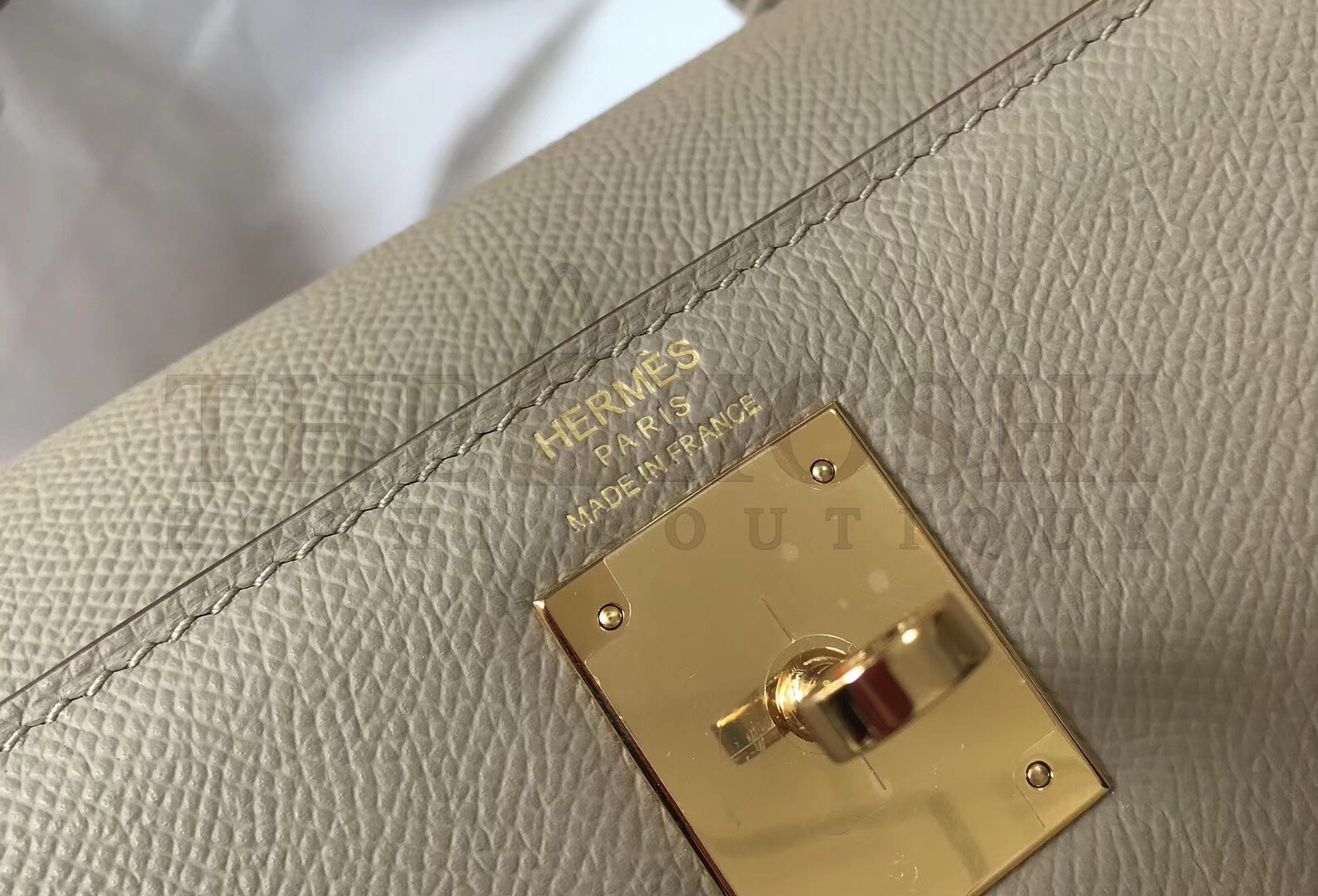 H**me5 Kelly 28cm Sellier Bag In Tourterelle Epsom Leather Master Quality