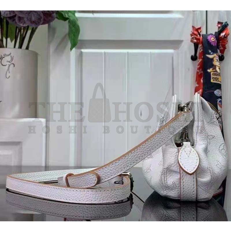 L0vis Vvtt0n LV Women Scala Mini Pouch Gris Souris Mahina Perforated Calf Leather Master Quality