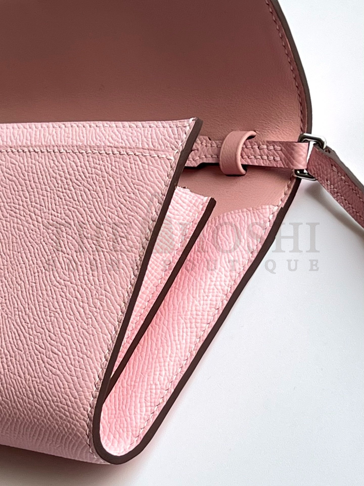 H**me5 Constance To Go Wallet in Pink Epsom Calfskin Master Quality